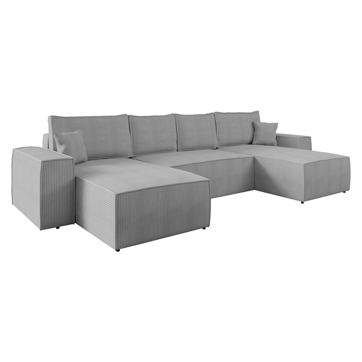 Coltar Maryn U Reiat, MIRJAN24, gri, 370x181x94 cm