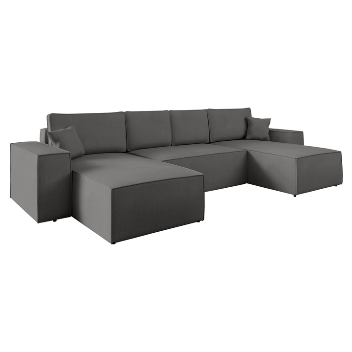 Coltar Maryn U, MIRJAN24, antracit, 370x181x94 cm