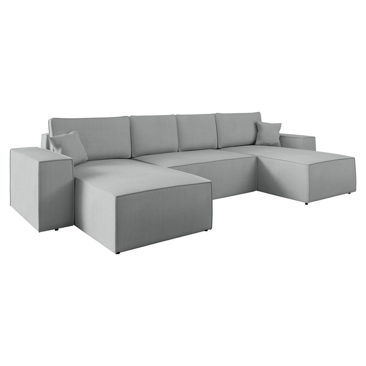 Coltar Maryn U, MIRJAN24, gri, 370x181x94 cm