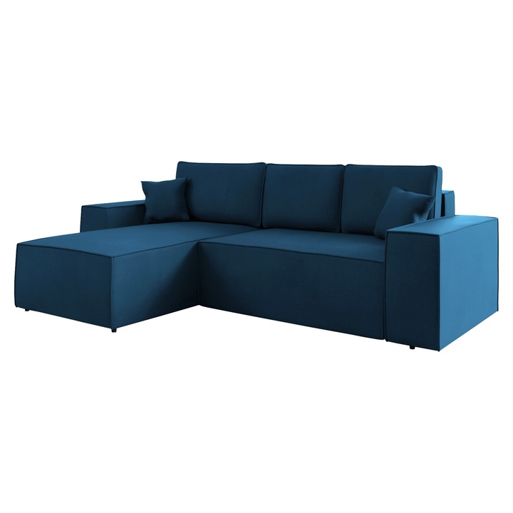 Coltar Maryn L, MIRJAN24, albastru, stanga, 279x181x94 cm