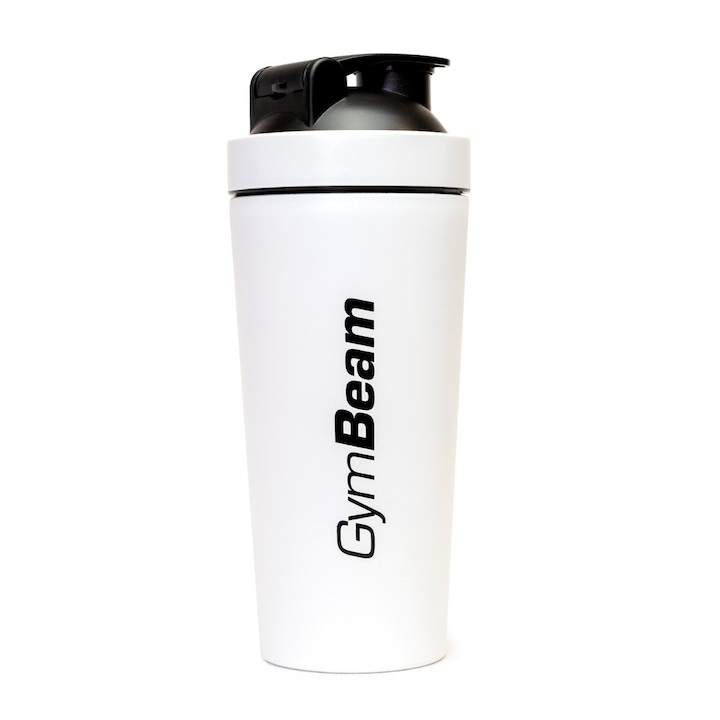 Shaker Steel White, GymBeam, 750 ml