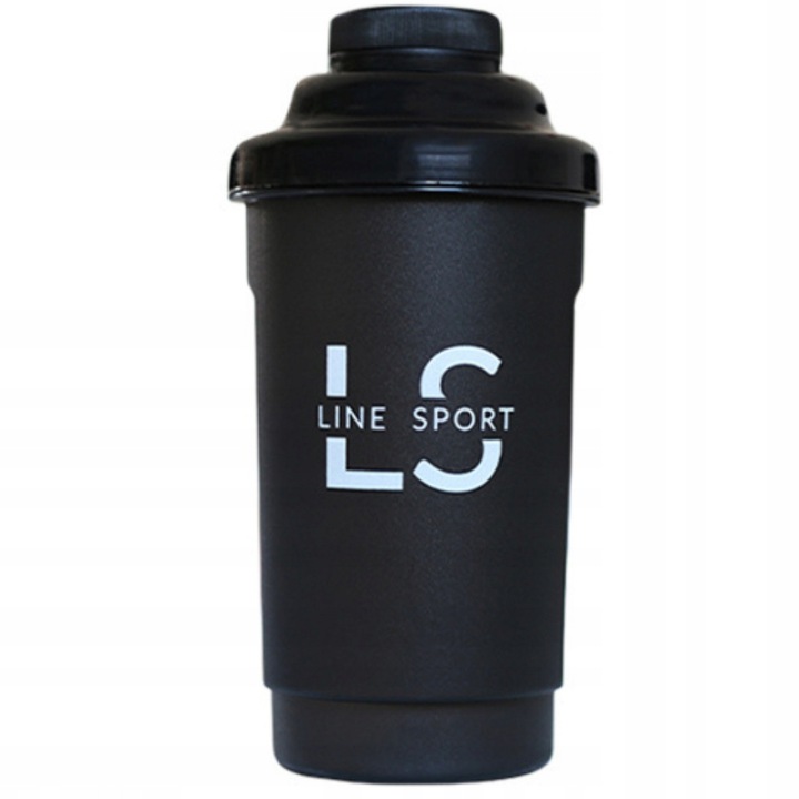 Шейкър против накапване Line Sport, 600 ml, черен