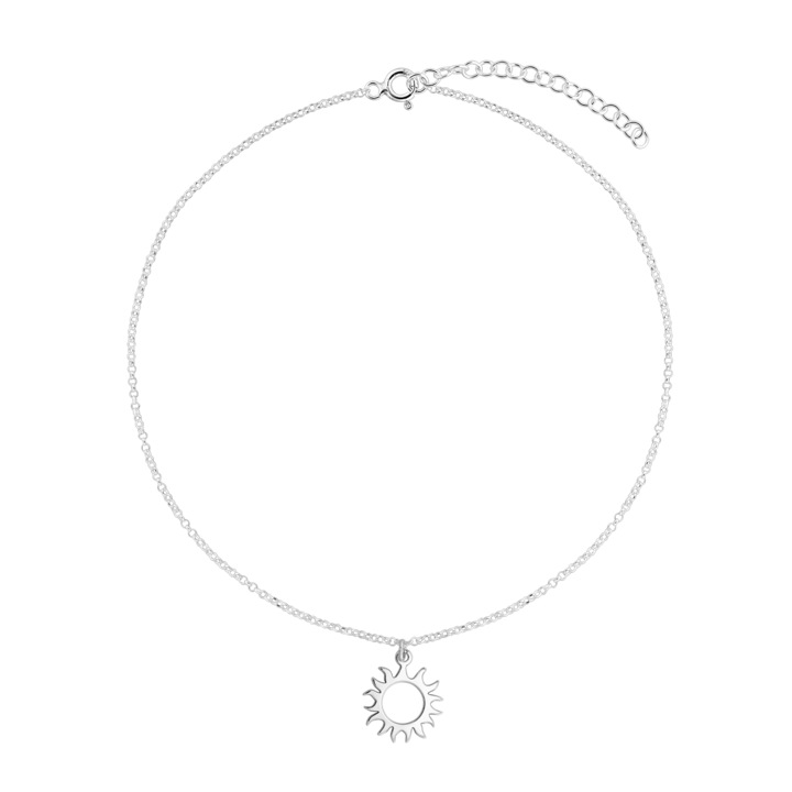Bratara din argint, charm soare, Argintiu