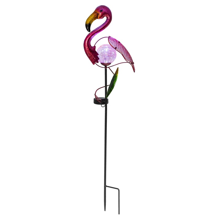 Flamingo dekoratív napelemes lámpa, LED, 81cm
