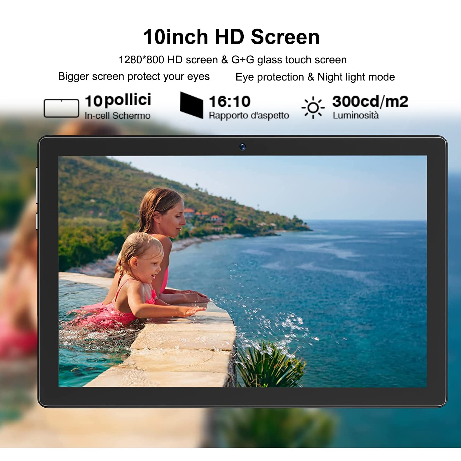 Таблет 10 инча, Android 13, 8 GB RAM + 128 GB ROM, Двойна камера ...
