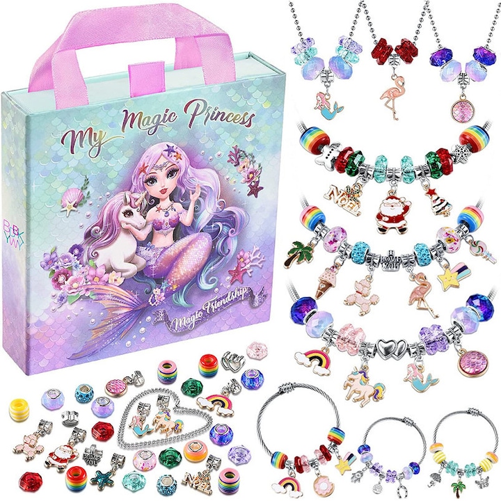 Set bijuterii pentru fete, Excitat®, 8-12 ani, Multicolor