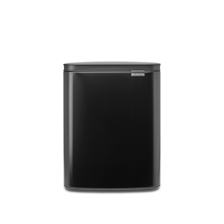 Кошче за отпадъци Brabantia Bo, 12L, неръждаема стомана, черно