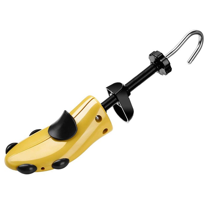 Set 2 dispozitive, sanuri de pantofi, pentru largit si alungit pantofi, WTO®, din plastic, marime 40-47, Galben