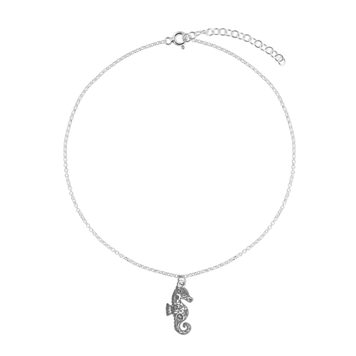 Bratara din argint, calut de mare Mandala, Argintiu