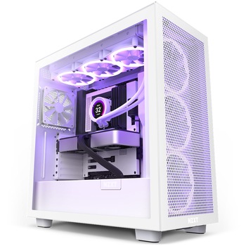 Carcasa NZXT H7 Flow, Alb mat