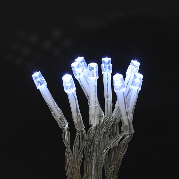 Коледна инсталация, 10 м, Бяла