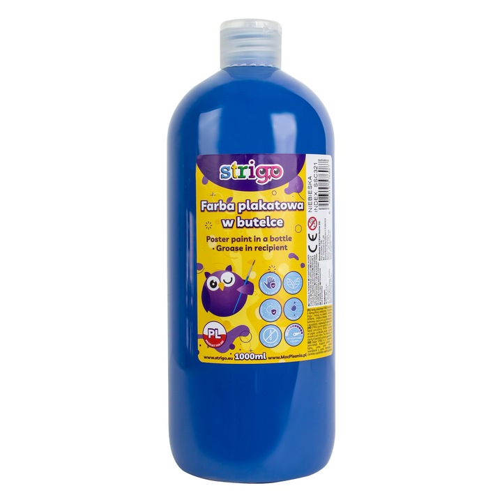 Guasa in recipient 1000 ml, Strigo, albastru