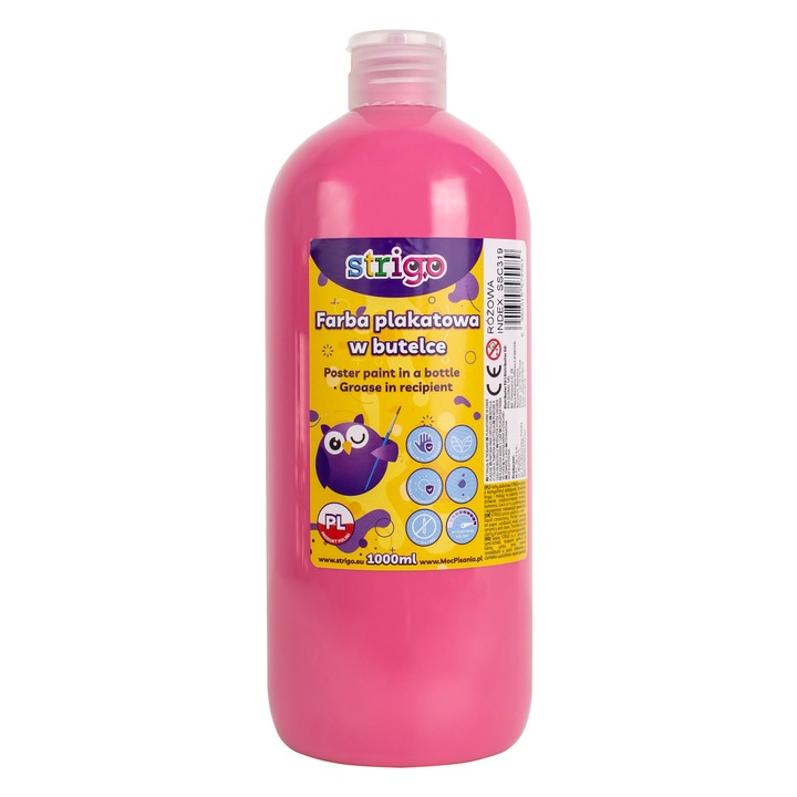 Guasa in recipient 1000 ml, Strigo, roz