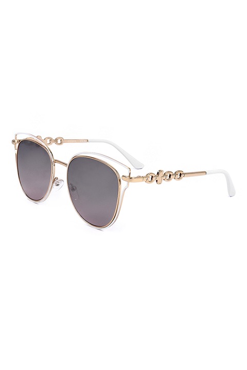 Guess, Слънчеви очила Cat-Eye с метална рамка, Розово златисто, 53-17-135