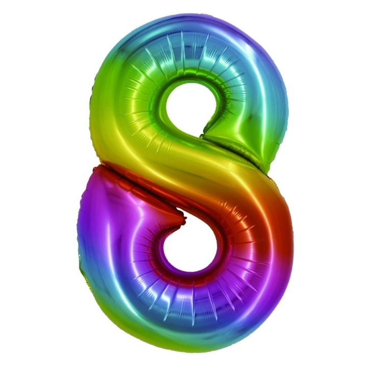 Léggömb 8. Szám Daco Rainbow, 85 cm