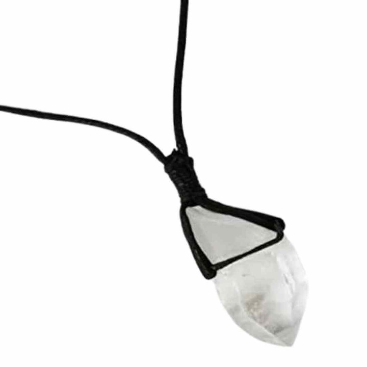 Nyaklánc durva hegyű átlátszó kőkvarcból - Elegáns és sokoldalú ékszer - Tisztító kristály