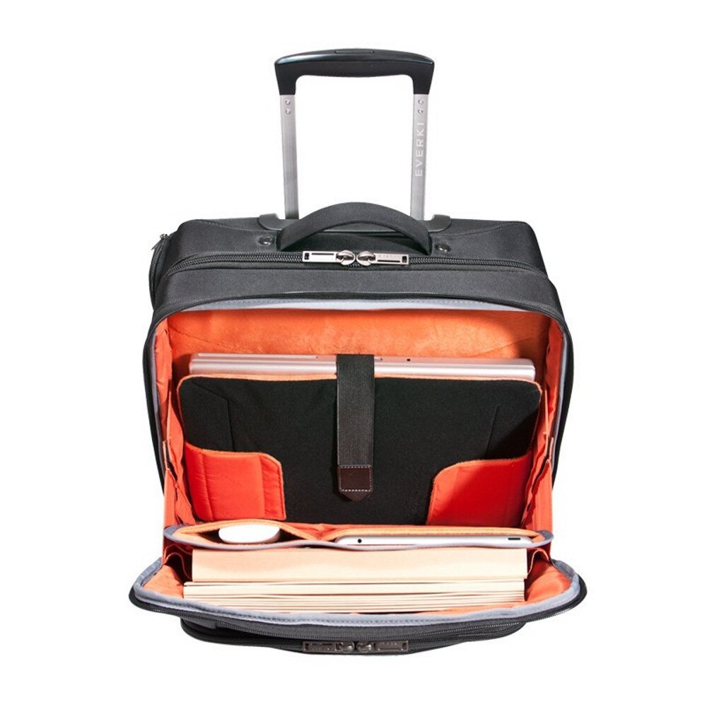 Geanta Laptop Everki Journey Trolley Rolling Briefcase 16", Black
