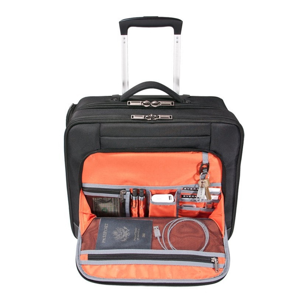 Geanta Laptop Everki Journey Trolley Rolling Briefcase 16", Black