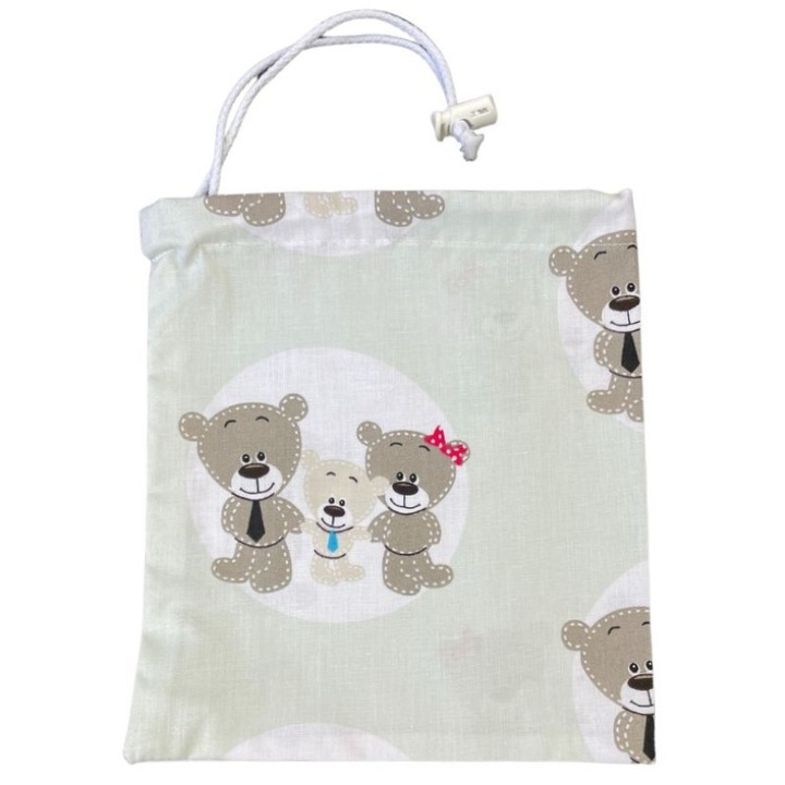 Take Me Anywhere Family macicsaládos szütyő, textil tároló zsákocska