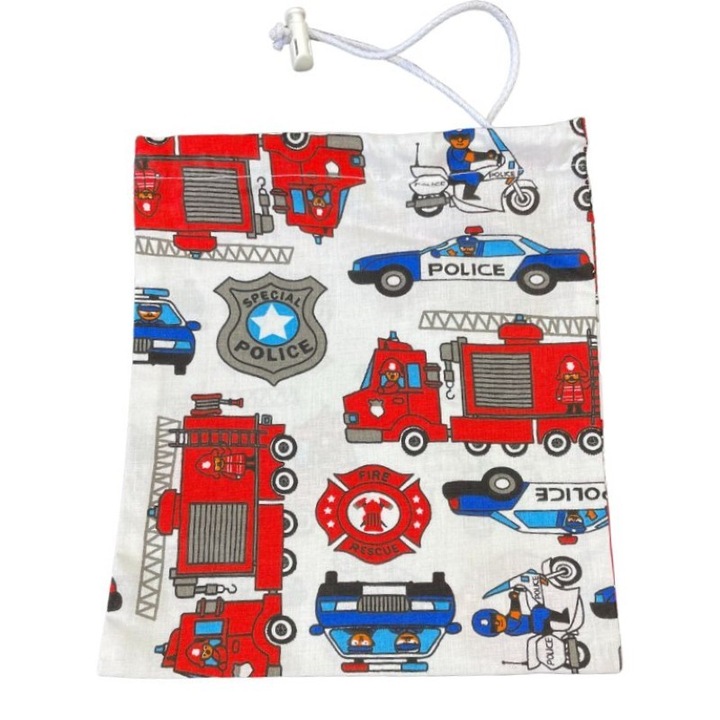 Take Me Anywhere Fire Engine tűzoltóautós szütyő, textil tároló zsákocska