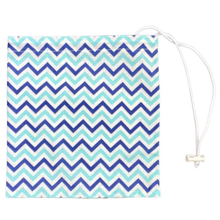 Take Me Anywhere Aqua Chevron hullámcsíkos szütyő, textil tároló zsákocska