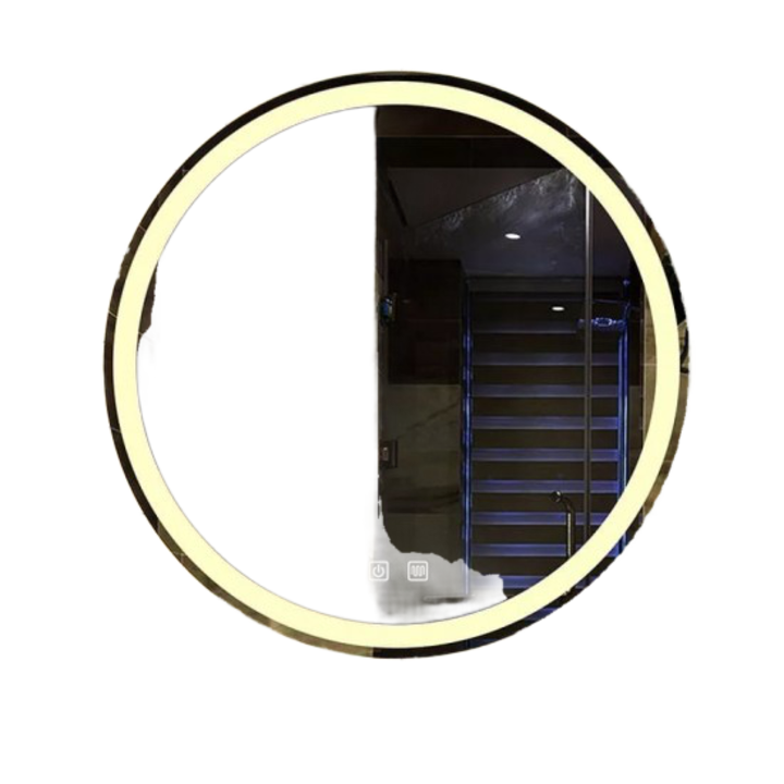 Oglinda LED Rotunda, 3 tipuri de lumina, Functie Touch