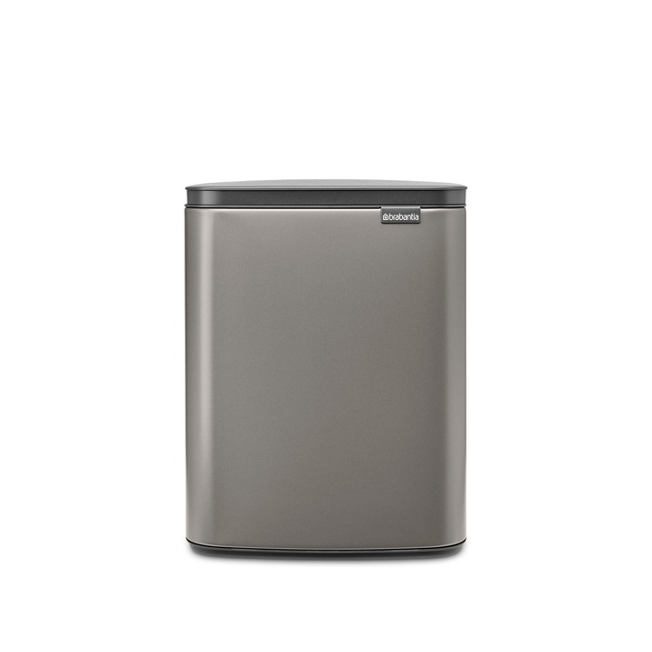 Cos de gunoi cu actionare manuala, platina, inox, 12 l, Bo Waste Bin, Brabantia -8710755230387