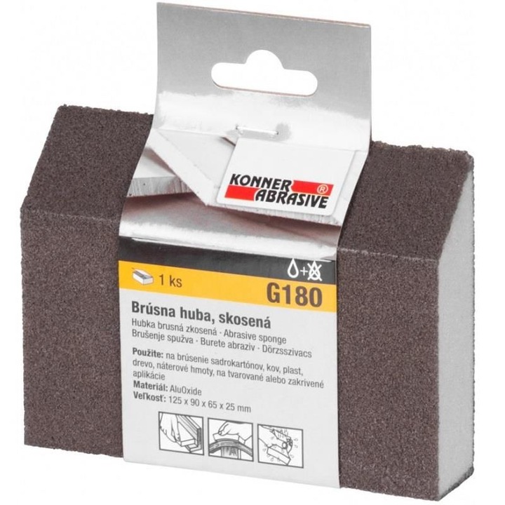 Burete smirghel Konner G180, dimensiune 125x90x65x25 mm