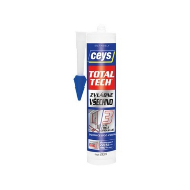 Total Tech univerzális ragasztó, Ceys, fehér, 290 ml