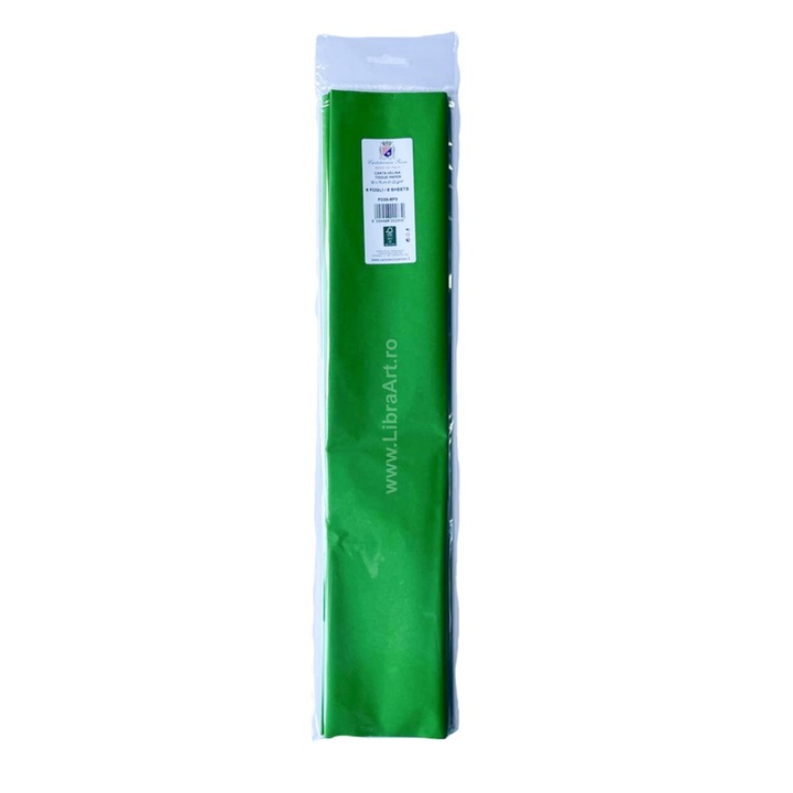 Копринена хартия Tissue Paper 21g / квадратен метър комплект 6 50 x 76 cm италианско знаме зелено F038