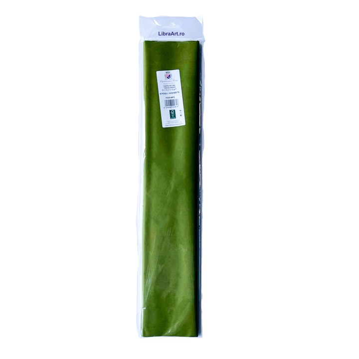 Копринена хартия Tissue Paper 21g / квадратен метър комплект от 6 50 x 76 cm Moss Green F042