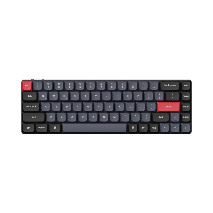 Безжична механична клавиатура Keychron K7 Pro QMK/VIA, RGB LED, нисък профил Gateron Mechanical, с възможност за бърза смяна, кафяв