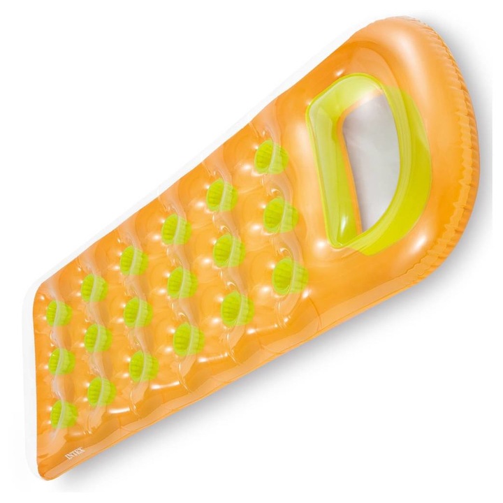 Felfújható matrac úszáshoz, INTEX, PVC, 188 x 71 cm, narancs