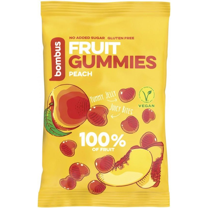 Jeleuri de Fructe cu Piersici 35 grame Bombus