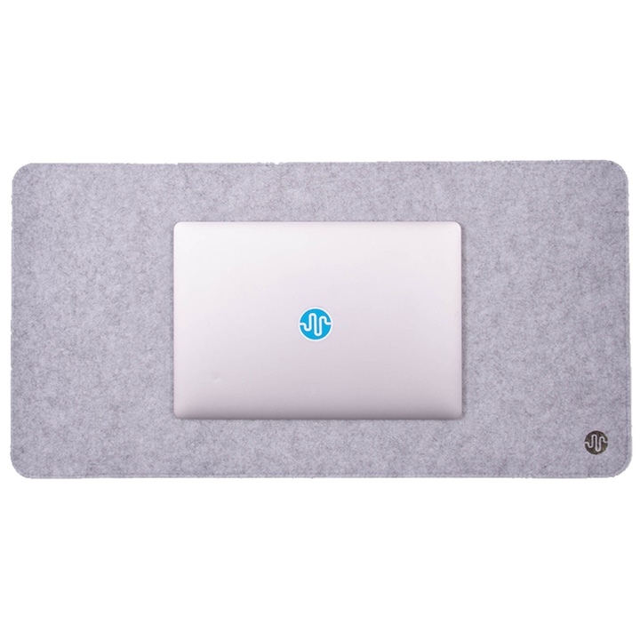 Minimalista PadForce egérpad szintetikus gyapjúból irodába, Gaming, Office - Fehér, 80x40cm