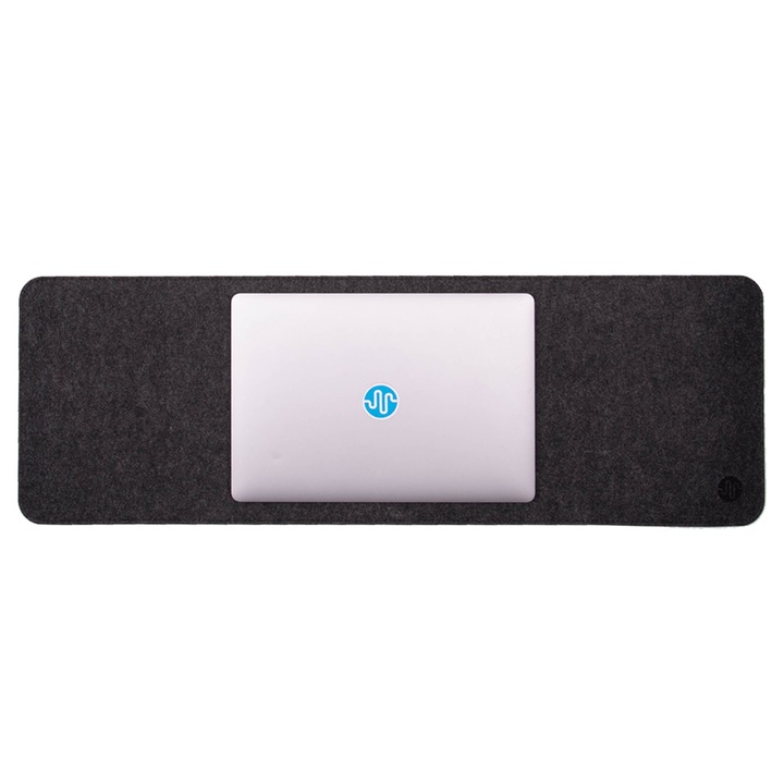 Minimalista PadForce egérpad szintetikus gyapjúból irodába, Gaming, Office - szürke, 90x30cm