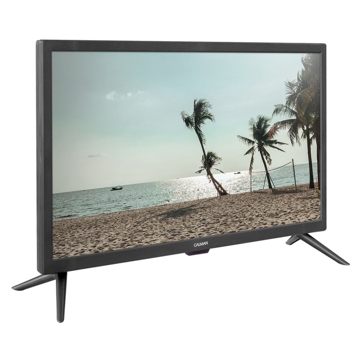Televizor, CALMAN, 12V / 220V, LED Full HD, 24 inchi, Negru
