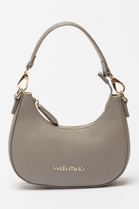 Valentino Bags, Чанта Хобо Zero от еко кожа с ефект Сафиано, Сив
