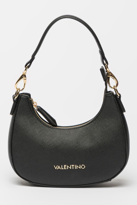 Valentino Bags, Чанта Хобо Zero от еко кожа с ефект Сафиано, Черен