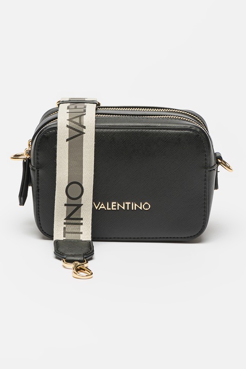 Valentino Bags, Geanta crossbody de piele ecologica Zero, Negru