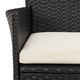 vidaXL 7 részes fekete polyrattan kerti étkezőgarnitúra párnával 18.78 kg
