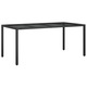 vidaXL 7 részes fekete polyrattan kerti étkezőgarnitúra párnával 18.78 kg
