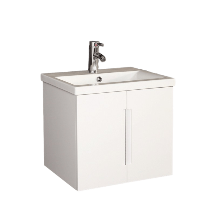 Конзолен шкаф за баня, Интер Керамик, ICP 5150, PVC, бял, с умивалник, 51x50x40см