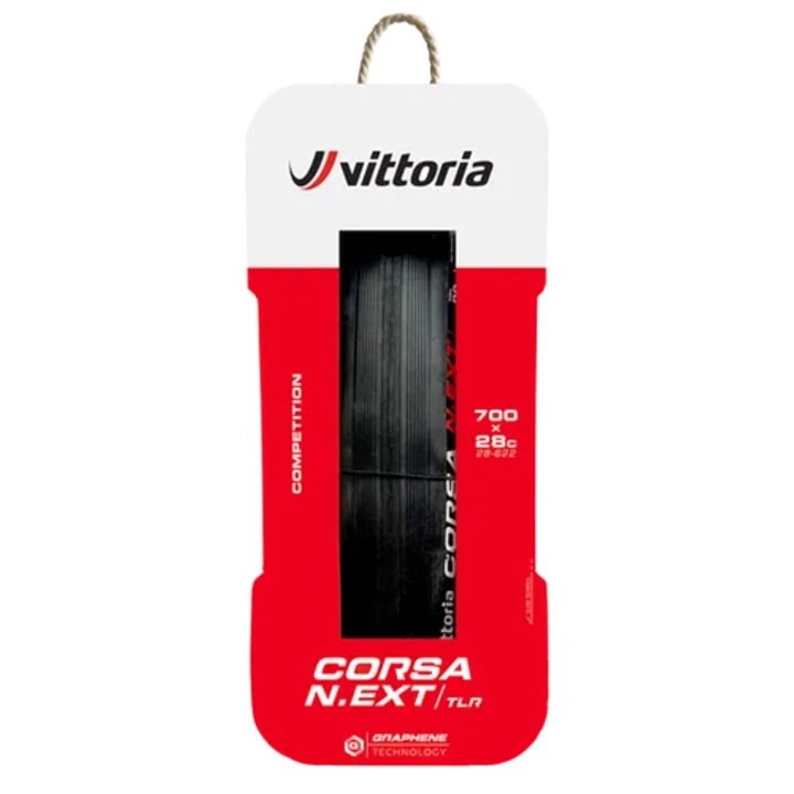 Anvelopa VITTORIA Corsa N.EXT 700x28C 28-622 Tubeless TLR Nylon 100 TPI Negru 330g
