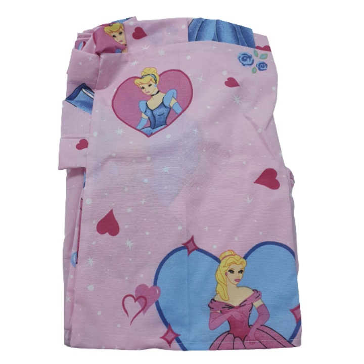 Husa Schimb, Fotoliu extensibil, Eroi roz Printtese, Meli &Maia, 155x50x13