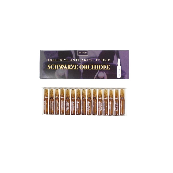 Fiole anti-aging cu extract de orhidee neagra, Bio-vital, 15 buc x 2 ml