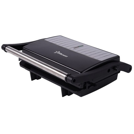 Sandwich-maker Grill Panini STARCREST SGR-2314, 1000 W, Placi nonaderente, Deschidere 180°, Suprafata de gatire 23 x 14 cm, Negru
