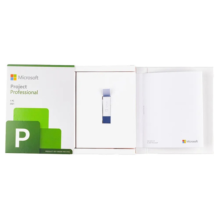 Microsoft Project 2021 Professional, Windows 64 bit, Multilanguage, USB 3.0, Retail FPP eticheta CoA