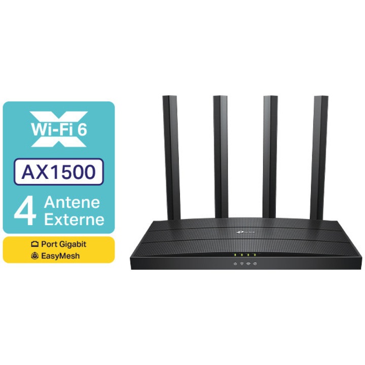 Router Wireless TP-Link Archer AX12, AX1500, Dual-Band, Wi-Fi 6, OFMA, Beamforming, Ultra-Low Latency