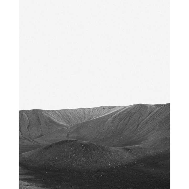 Tapet Premium Canvas, Peisaj munti alb negru, 250x400 cm